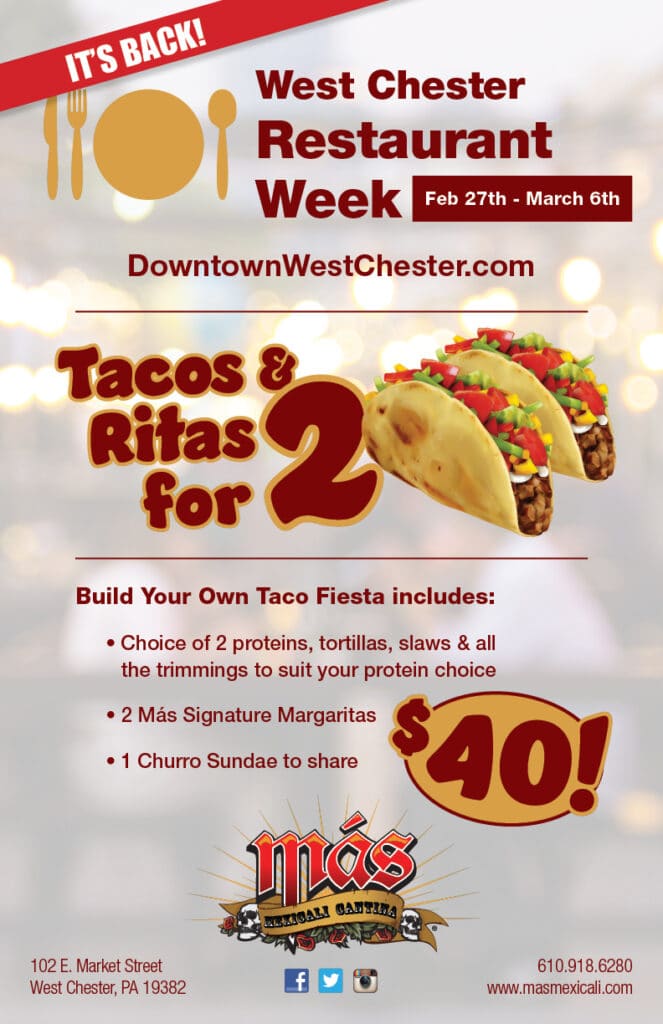 West Chester Restaurant Week Más Mexicali Cantina